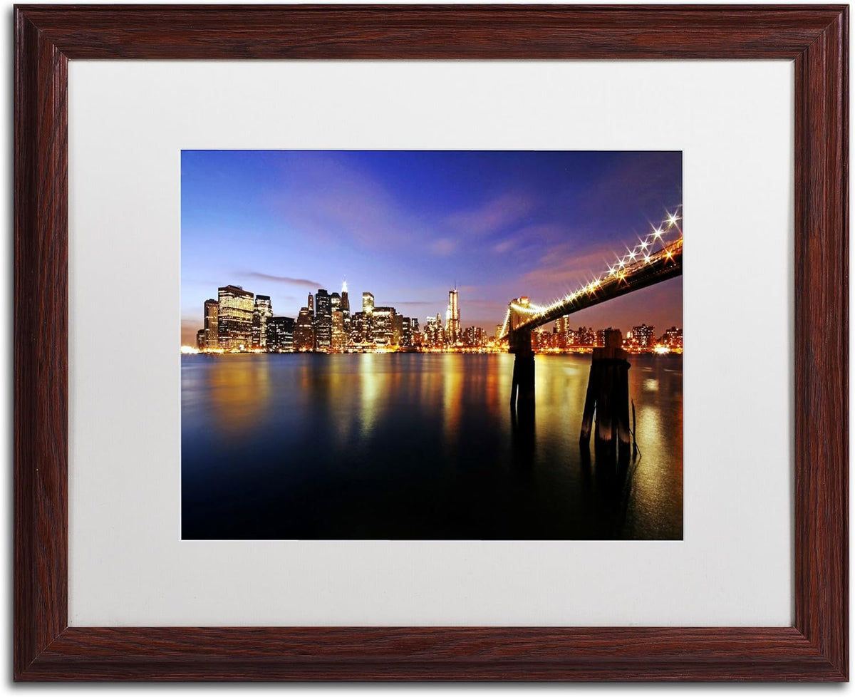 16 by 20-Inch White Matte Wood Frame Artwork E6457