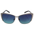 Brushed Silver-Azure Gradient Blue Sunglasses S326206