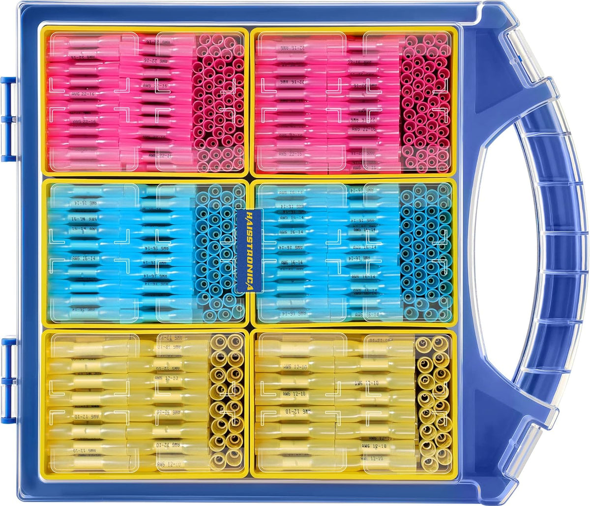 660PCS Marine Grade Heat Shrink Butt Connectors Kit AWG 22-10 Waterproof Tinned Red Copper Butt Splice Connectors G3642