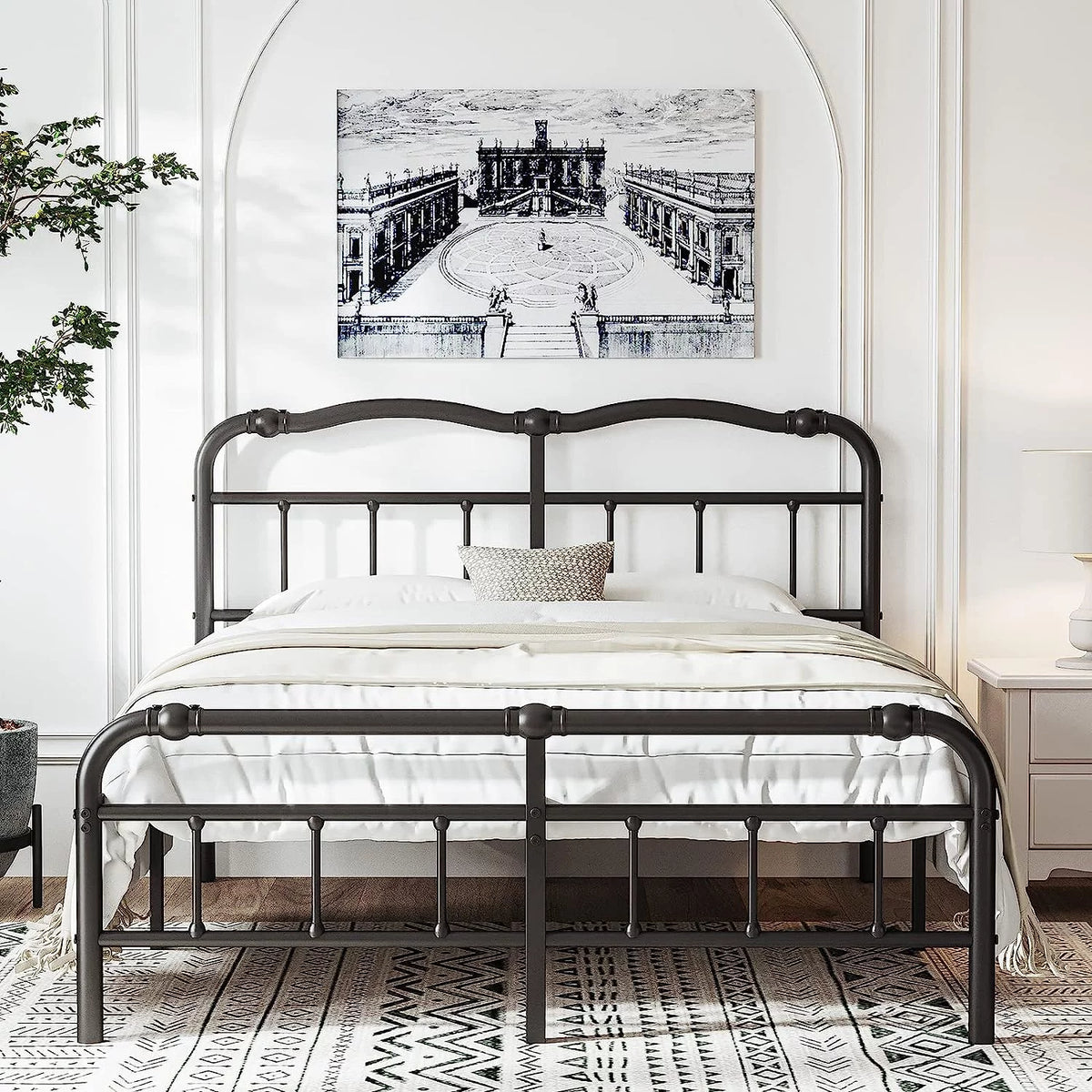 14 Inch Cal King Bed Frame with Headboard and Footboard M645