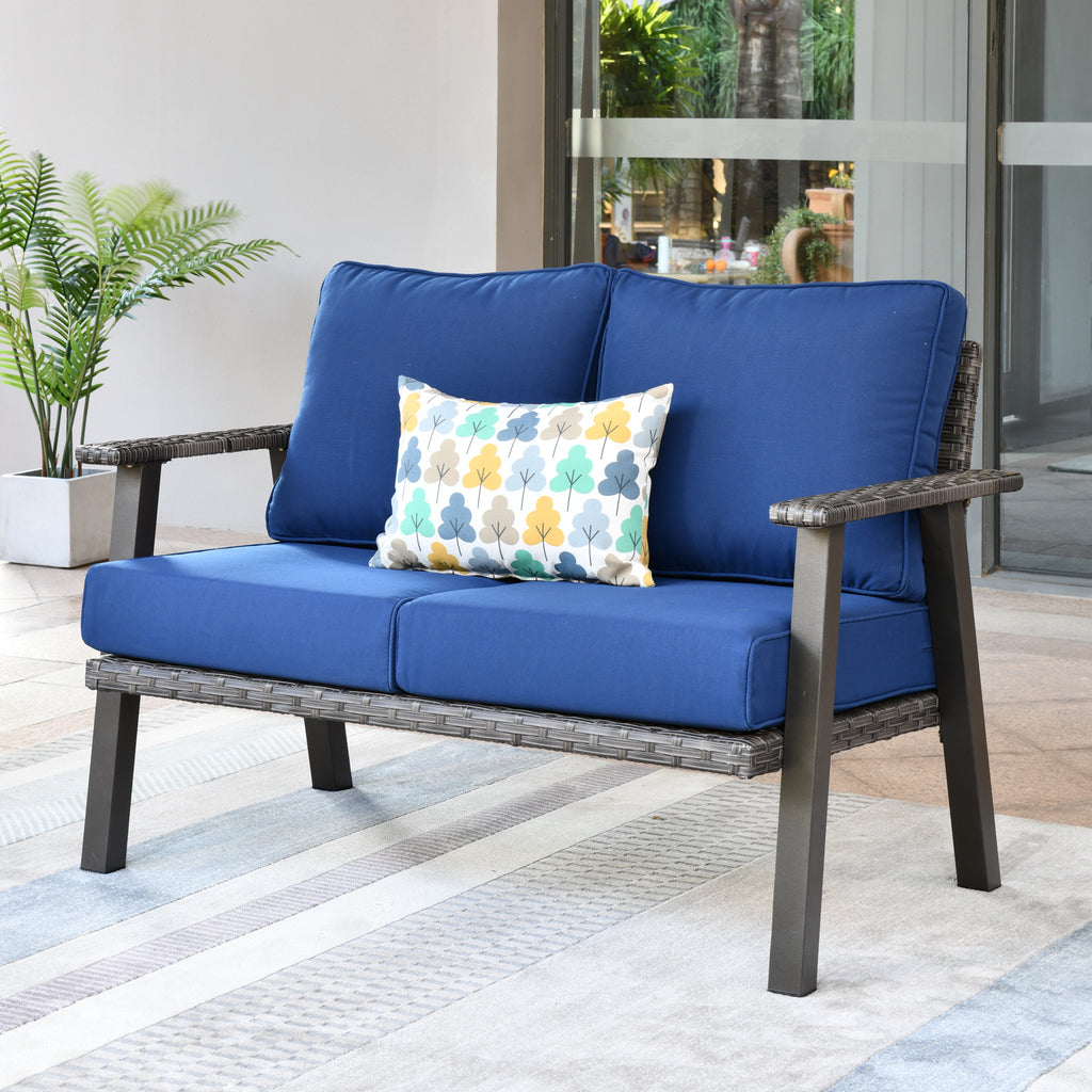 Wicker Loveseat Sofas with Cushions C60984