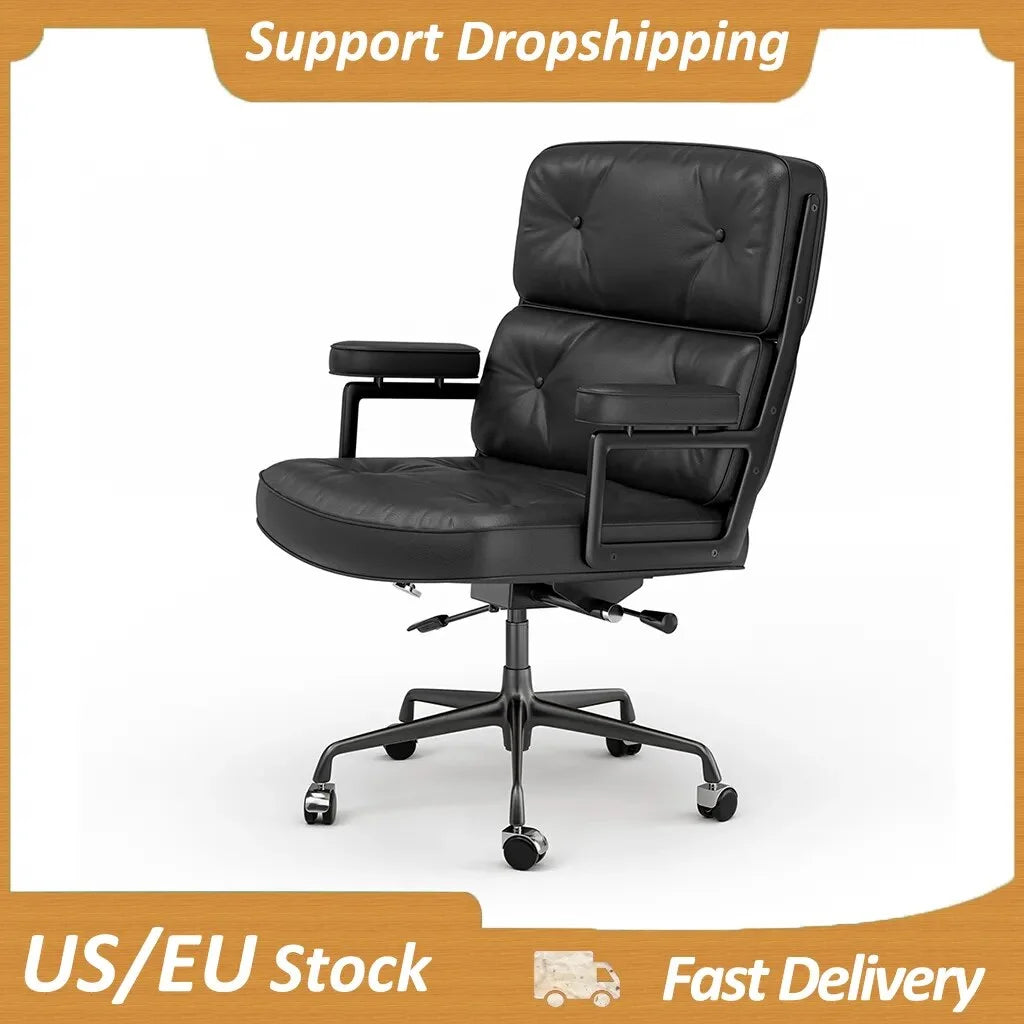 Genuine Leather Rotating Office Chair I873