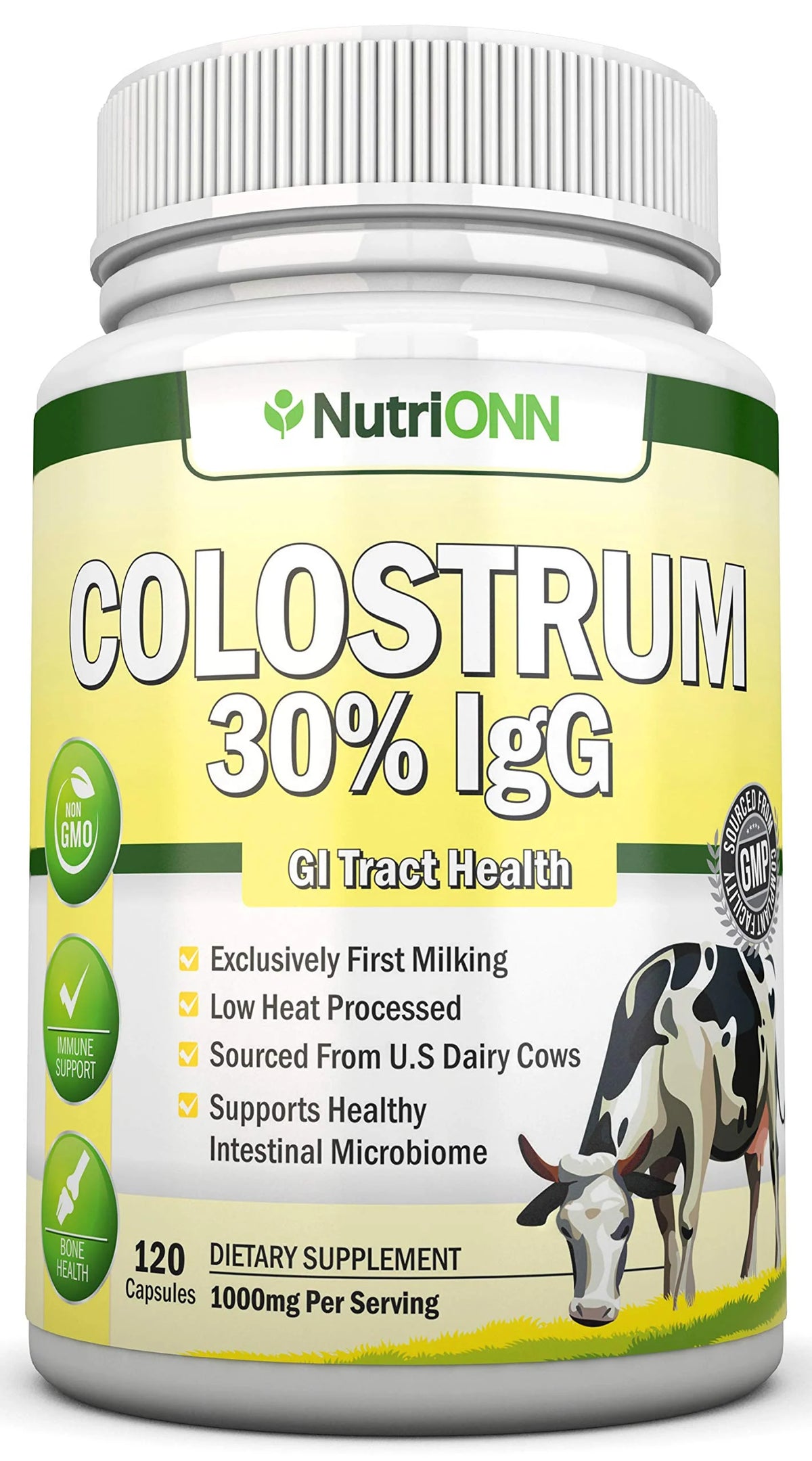 1000mg 120 Capsules 30% IgG Non-GMO Bovine Colostrum E22934