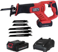 Cordless Reciprocating Saw with 2.0Ah Battery and Charger, 5 Blades N17993