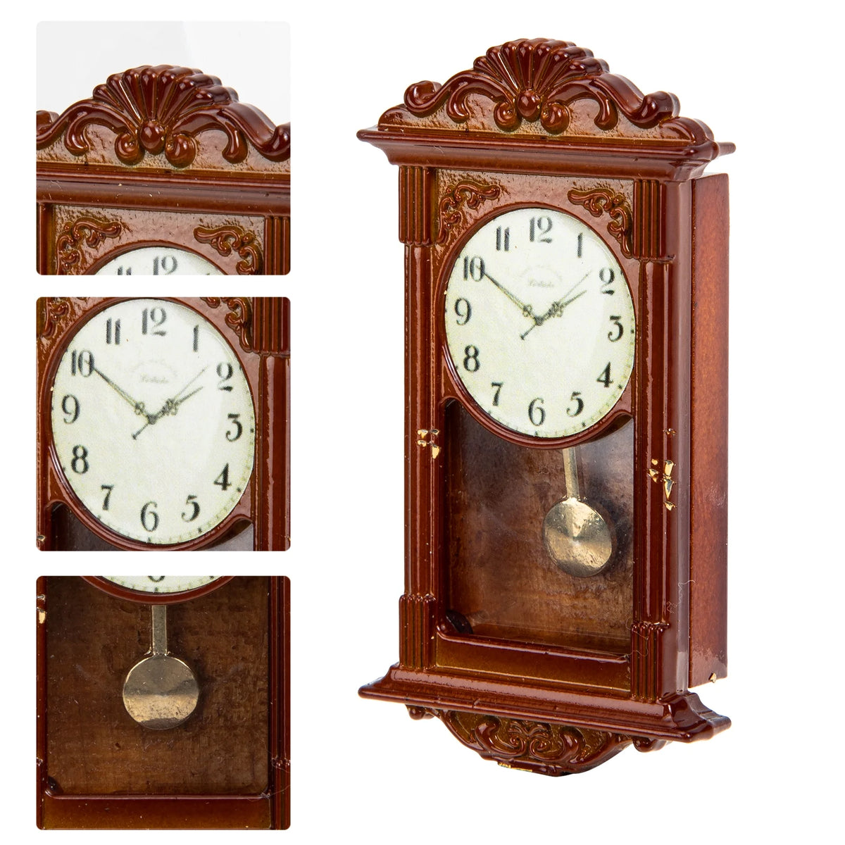 Metal Dollhouse Hanging Clock Toy Doll Furniture R799