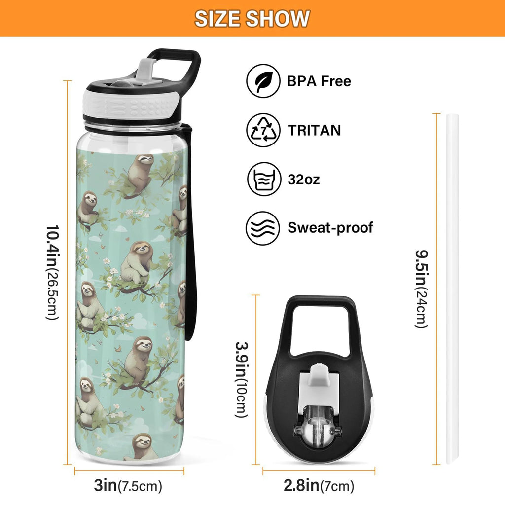 32oz Tritan Leakproof Clear Sports Water Bottle M601