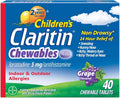 Children's 24-Hour Non-Drowsy Loratadine 5mg Chewable Tablet, Grape Flavored, 40 tablets R21175