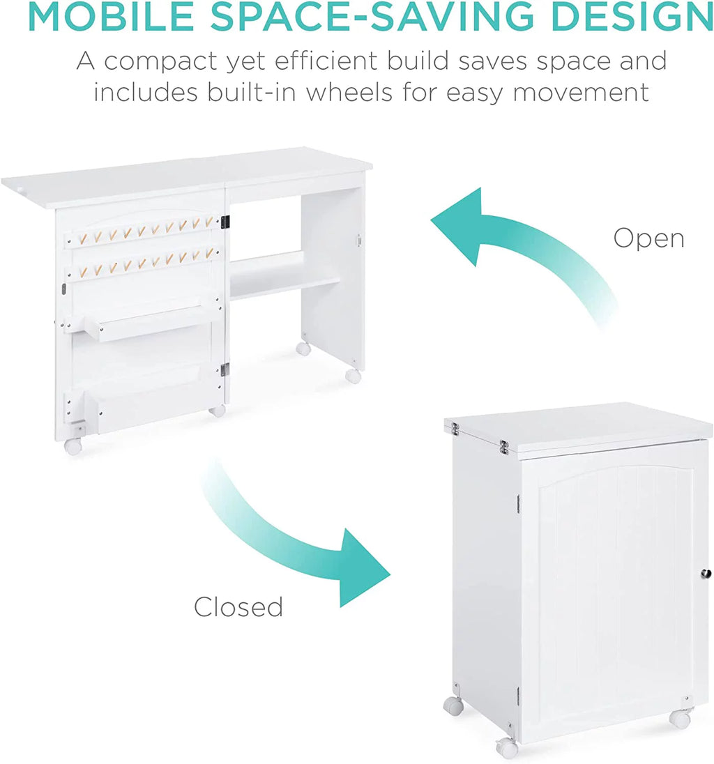 Folding Sewing Table White Z8955