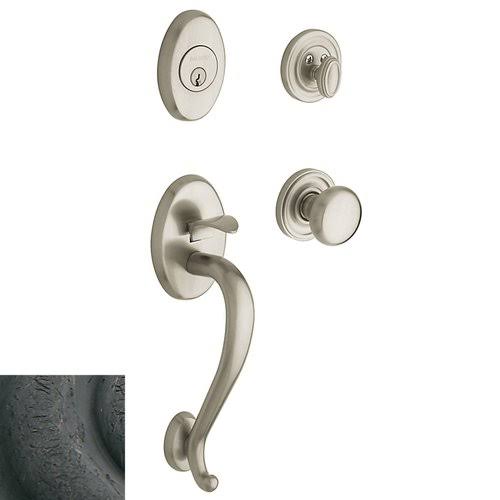Distressed Oil-Rubbed Bronze Handleset with Classic Knob O18194