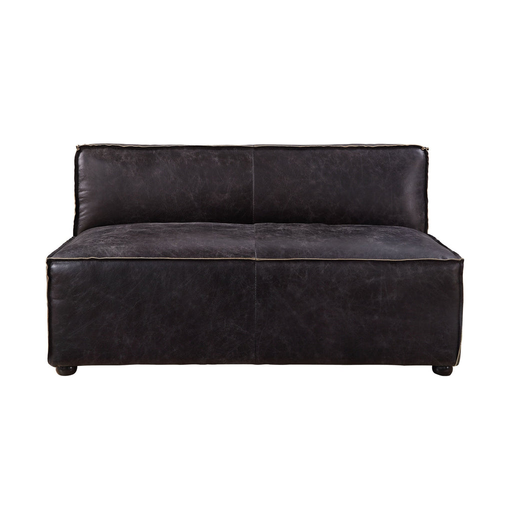 Modular Armless Love Antique Slate Top Grain Leather R5381