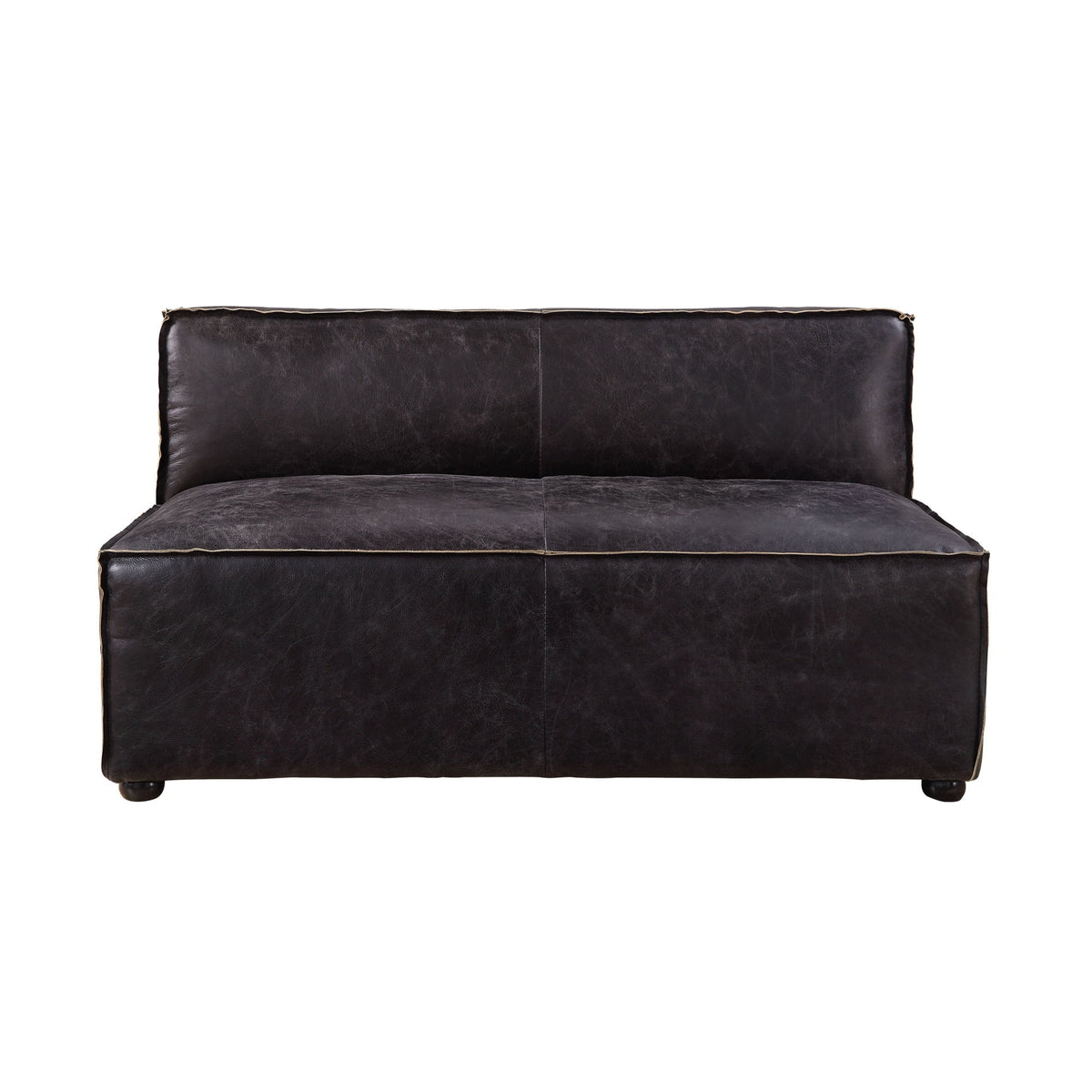 Modular Armless Love Antique Slate Top Grain Leather R5381