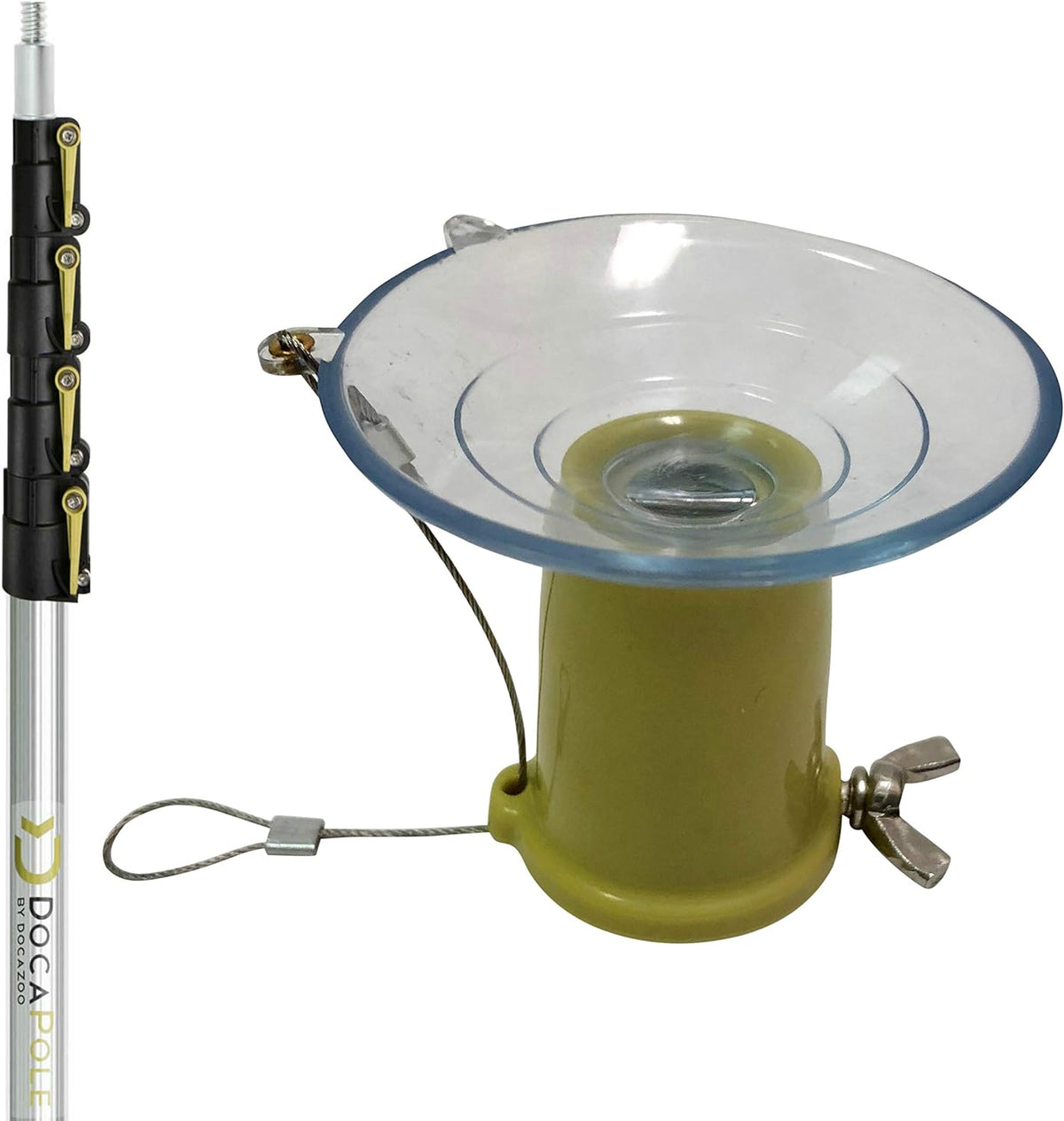 Light Bulb Changer with 7-30 Foot Telescopic Extension Pole, Suction Cup Style J256