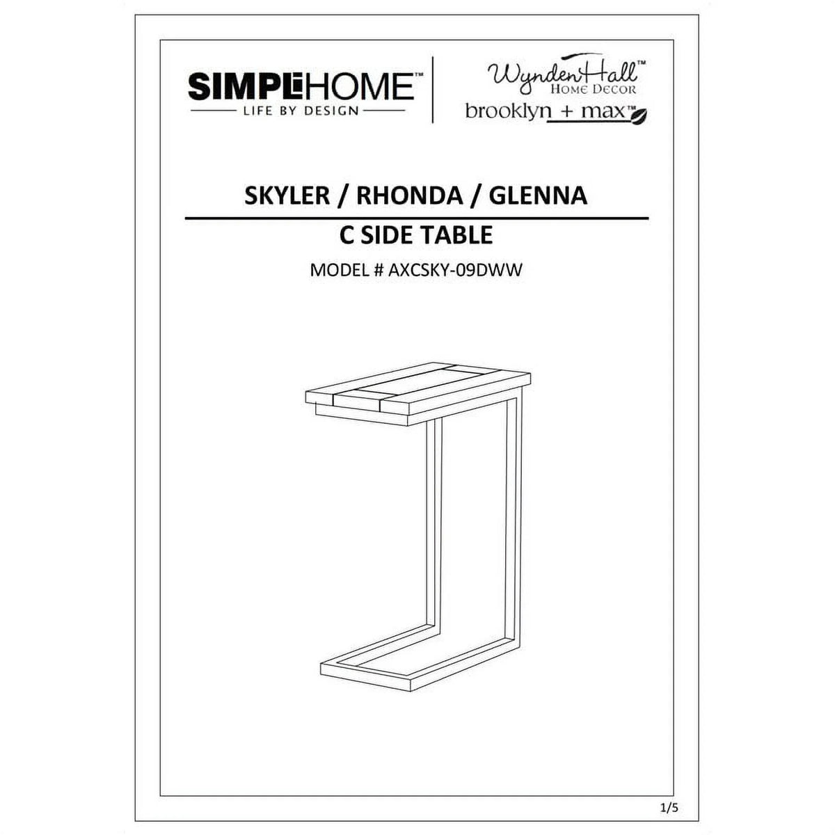 C-Shaped End Table Set L44271