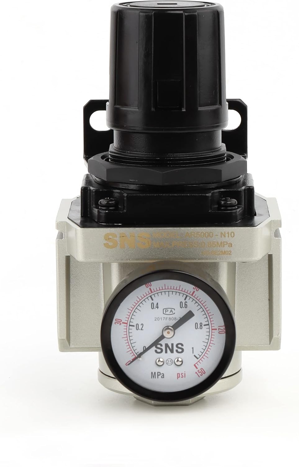 Female Thread 1'' NPT Air Pressure Regulator 0-150 PSI Adjustable, Bracket, Gauge Pack of 2 V640