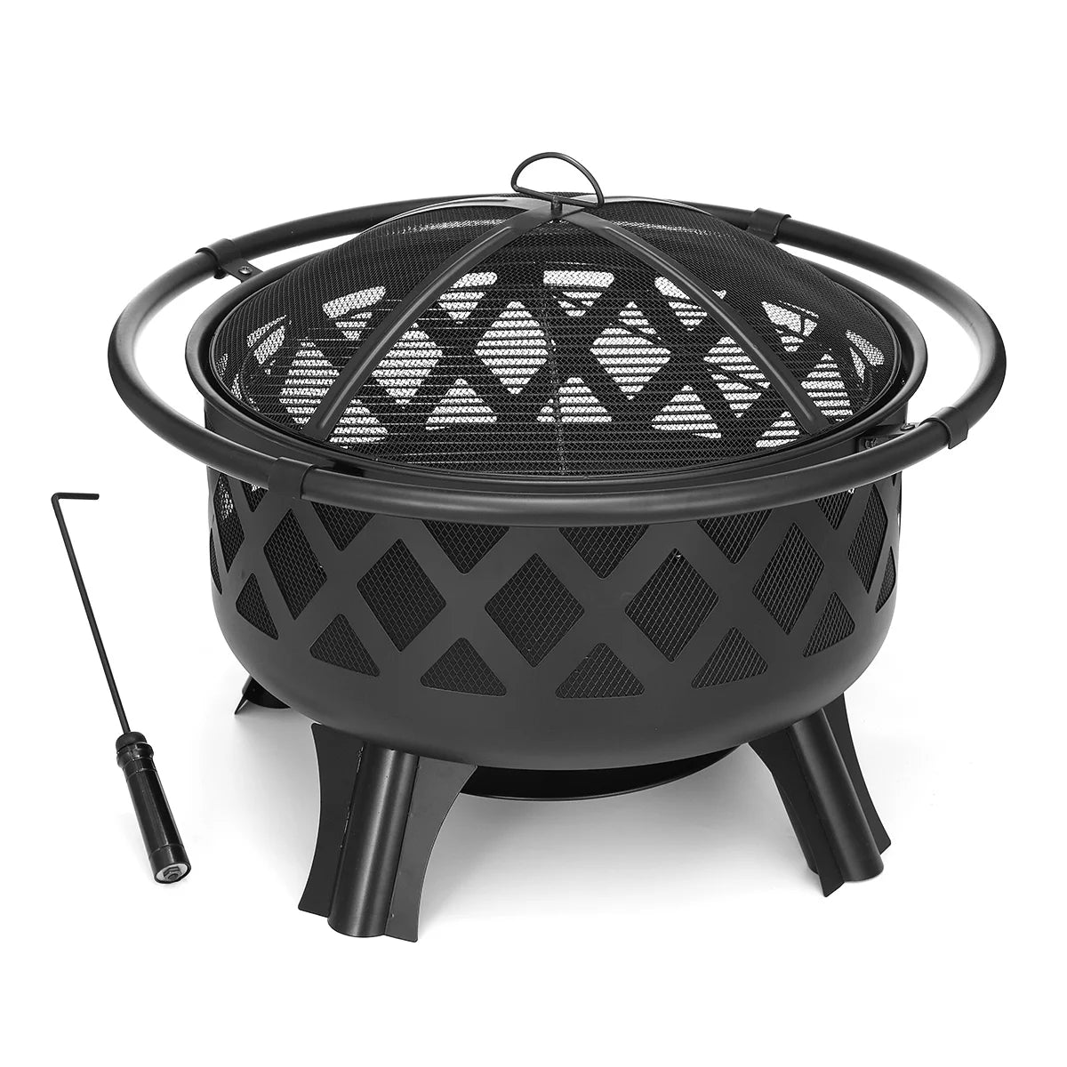 30 inch Wood Burning Fire Pit with Grate X789288