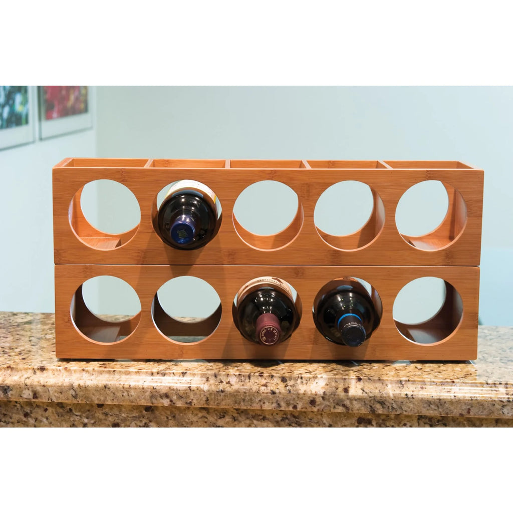 Bamboo 5 Bottle Wine Rack C12509